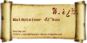 Waldsteiner Ákos névjegykártya